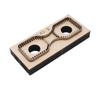 Leather Die Cutter with High Carbon Steel Blade and Wooden Base, Easy to Use Leather Cutting Die Strip for Scrapbook DIY Crafts, Compatible with Manual and Machine Die