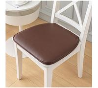 Leather Dining Chair Cushions Set of 1/2/4 - Waterproof Anti-Slip Seat Pads Comfortable Horseshoe-Shaped Kitchen Chair Covers Easy Care - Brown 43x40cm