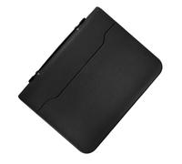 Leather Document Organizer, A4 Receipt File, Zipper Binder with Multiple Pockets, Legal Pad Holder, Business Folder with Sturdy Cover, Work Binder for Office Meetings and Travel