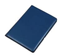 Leather Document Pouch A4 Leather File Folder Business Padfolio for Man/Women Document Holder Clipboard Organizer Meeting Pad for Office Supply(Blue)