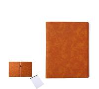 Leather Document Pouch University Executive A4 Conference Leather Portfolio File Folder Organizer Filling Folders Porte Documents Holder for Office(Color1 Folder Memo pad)