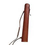 Leather Document Tube and Art Roll Tube, Storage and Transport Case for Blueprints, Posters, Prints, Targets, Artworks and Drawings, Adjustable Carry Strap