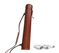 Leather Document Tube, Art Roll & Blueprint Storage with Carry Bag & Transport Box, Durable Portfolio for Professionals & Artists, 70cm