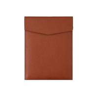 Leather Documents A4 Faux Leather File Folder Simple Large Capacity Document Bag Briefcase Data Contract Bill Office Paper Organizer(Dark Brown)