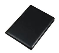 Leather Documents A4 Padfolio Folder Leather Business for man/Women Document Organizer Paper Holder Writing Clipboard Pad Office Stationery for Files(Black)