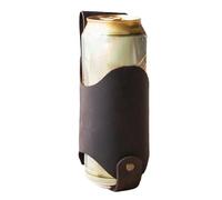 Leather Dog Canteen Waist Bag - Elegant Beer Holster Belt, Insulated Drink Carrier | Comfortable Hands Drink Belt, Portable Belt For Gathering Cans, brown, farre riferimento alla descrizione,