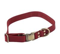 Leather Dog Collar, Soft Padded Leather Pet Collar with Engraved Buckle, Classic Padded Leather Dog Collar for Small Medium Large Cats and Dogs, Breathable Comfortable Suede Fiber (L)