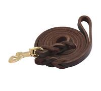 Leather Dog Leash with Copper Hook Heavv Duty Braided Pet Training,Compatible For Large Medium Dogs Pitbull(G,210cm x 18mm)