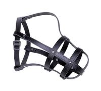 Nobby Leather Muzzle Black, Size 12, 50/58 cm