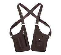 Leather Double Shoulder Bag AntiTheft Wallet, Adjustable Hidden Double Shoulder Armpit Bag, Phone Leisure Double Shoulder Pouch (Brown)