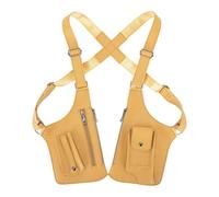 Leather Double Shoulder Bag AntiTheft Wallet, Adjustable Hidden Double Shoulder Armpit Bag, Phone Leisure Double Shoulder Pouch (Yellow)