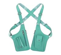 Leather Double Shoulder Bag AntiTheft Wallet, Adjustable Hidden Double Shoulder Armpit Bag, Phone Leisure Double Shoulder Pouch (Green)