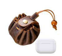Leather Drawstring Coin Purse, Small Coin Purse Pouch, Key Storage Organizer,Men’s Leather Coin Purse, Portable Leather Coin Case, Car Key Wallet, Soft Leather Coin Pouch, Drawstring Coin Pouch,