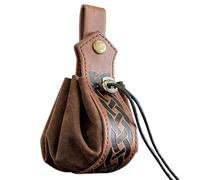 Leather Drawstring Pouch Classic Creative Portable Multifunctional