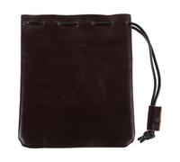 Leather Drawstring Pouch Vintage Coffee Top-Grain Cowhide