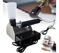 Leather Dye Edger Tool, Handheld Edge Coloring Machine with 2 Brass Rollers, 50ml Dye Bucket for Tanned Leather Fabrics Canvas Crafts