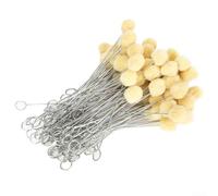 Leather Dyeing Tools Wool Ball Brush for Leather 10/50/100 Pcs Oily Dye Applicator with Metal Handle Craft Supplies for DIY Handmade Projects(100pcs)