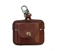 Leather Earphone Protection Case for Sony WF-1000XM6 with Complete Enclosure Fit Smooth Finish and Carabiner for Mobile Users (Dark Brown)