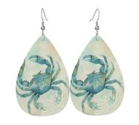 Leather Earring Crab & Starfish Leather Earrings Hanging Creative Earring For Beach Women Accessories