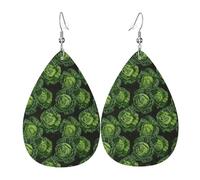 Leather Earring Green Cabbages Leather Earrings Creative Fashion Earring For Daily Wear Girls Accessories