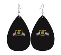 Leather Earrings For Women 3Rd Cavalry Regiment Retired Dangle Earring Lightweight Creative Faux Leather Earrings, For Bridal, Wedding, Ouple