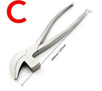 Leather Edge Adjustment Press Flatten Plier Fixed Clamp for DIY Bag Making, Stainless Steel Hand Tool with Strong Bite Force, 200mm-210mm Multi-Purpose Craft Pliers