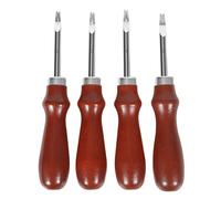 Leather Edge Bevelers Set,Suitable for Vegetable-Tanned Leather,Leather Crafts for DIY,4 Sizes 0.8mm/1.0mm/1.2mm/1.5mm