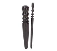 Leather Edge Burnisher Tool Set 2Pcs Ebony Wood Burnisher for Leather Craft Polishing Professional Wooden Handle Slicker for Bag Making Leatherworking Edge Finishing