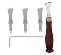 Leather Edge Creaser - Leather Edge Creasing Tool | Portable Edge Roller Applicator, Stainless Steel Edge Crease Working Tool, Leather Crimping Gear with Wood Handle for Tailors Wallets Purse Shoes