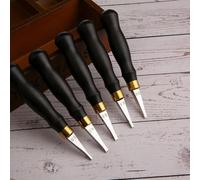 Leather Edge Decoration Tool with Stainless Steel and Ebony Handle for Accurate Creasing Lines, Sizes from 2 0mm to 5 0mm for Leather Craft Applications (2.5mm)