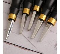 Leather Edge Decoration Tool with Stainless Steel and Ebony Handle for Accurate Creasing Lines, Sizes from 2 0mm to 5 0mm for Leather Craft Applications (2.0mm)