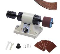 Leather Edge Polishing Machine, 350W Adjustable Speed 0-10000RPM with Indicator Lights, for DIY Leathercraft Sanding and Burnishing