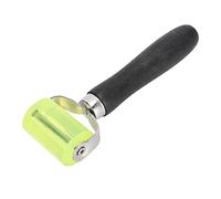 Leather Edge Roller, Leather Press Tool with Silicone Wheel and Wooden Handle, 50mm Leatherworking Roller for Smooth Glue Bonding Without Bubbles, for DIY Craft and