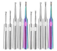 Leather Edge Skiving Tool, Stainless Steel Stitching Groover for Leather Crafting, Sharp U - Shaped Grooving Tool with Precision Bevel for DIY Leatherworkers, Includes 10