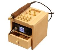 Leather Edging and Creasing Machine - Electric Heat Creasing Iron Tool with 14 Removable Heads and Intelligent Temperature Control, for DIY Leather Edge Polishing