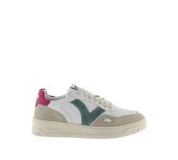 Leather effect and split leather sneakers Victoria Seul Blanc 37