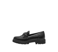 Leather Effect Loafers with Jewel Detail Women's s.Oliver Noir 40