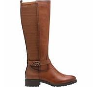 Leather Elasticated Riding Boots Cognac
