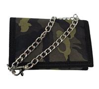 Leather Emporium Unisex Camouflage Canvas Wallet with Chain (Army)