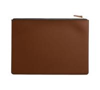 Leather Envelope Documents Leather Business A4 File Folder Zipper Document Bag Contract File Organizer Briefcase Portfolio,Bag for Contract/Invoice Storage(Dark Brown)