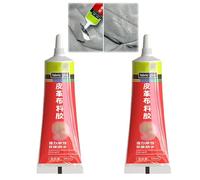 Leather Fabric Adhesive, Instant Fabric & Leather Adhesive Glue, Fabric Glue Permanent, Cloth Repair Sew Glue, Fabric Glue for Clothing, Shoe, Leather (2pcs)