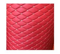Leather Fabric Quilted Vinyl Faux Diamond Pattern Foam Backed for Cars Seat Cover, Furniture Upholstery,Crafts 160cm 63'' Wide(Red,1.6X5m)