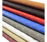 Leather fabric Quilted Vinyl Foam Fabric Faux Leather Upholstery Fabric DIY Craft Sewing Material For Sofa Chairs Car Seats Auto Interior Accessories Auto Headliner Wide(Size:1.6x4m,Color:8 coffee)