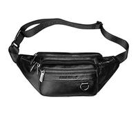 Leather Fanny Pack Waist Bag for Men Women Outdoor Travel Walking Hiking Camping Phone Pouch Wallet Casual Daypack
