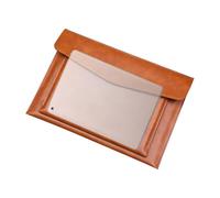 Leather File Folder - PU Leather Paper Storage Bag, Durable , 33.7 x 23.5 cm, Waterproof Design with Fixed Seams, Elegant A4 Registration Folder for Office Conference School Storage