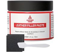 Leather Filler for Filling or Repairing Holes, Tears, Cracks, Scratches, for Leather Car Seats, Furniture, Shoes- Flexible with Applicator(50mL)