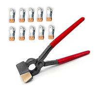 Leather Flat Pliers and 10 Leather Clips Set