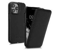Leather Flip Case for Apple iPhone 15 Pro cover in Black Protective case