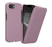 kalibri Flip Case Compatible with Apple iPhone 16e - Ultra Slim Leather Protective Phone Cover - Mauve