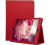 Leather Flip Stand Folio Case Plain Cover for Apple iPad Air 1st generation A1474 A1475 A1476 (Red)
